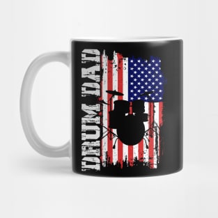American Drum Dad - Patriotic Drummer T-Shirt Mug